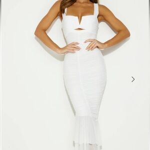 HELLO MOLLY PARTY PAL MAXI DRESS WHITE